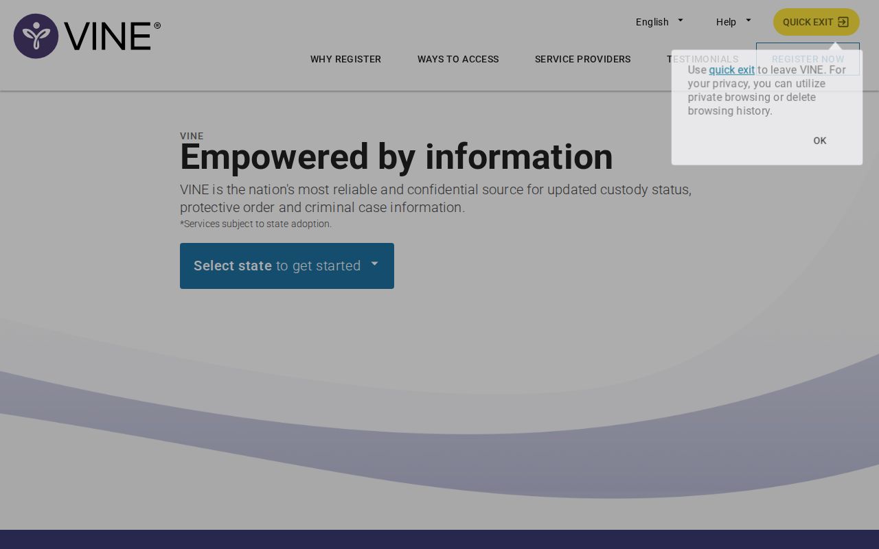 VINELink Shelby County arrest search interface