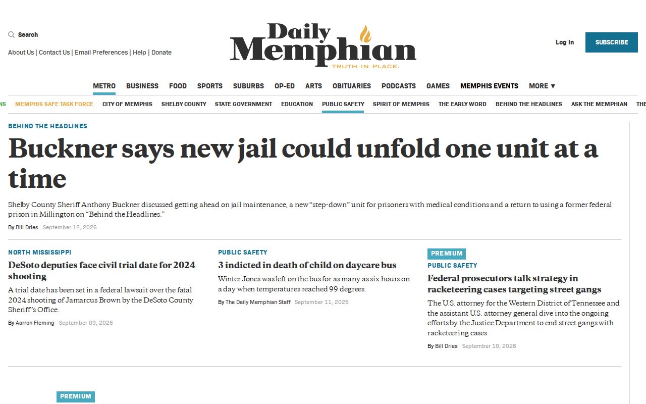 Shelby County local public safety news section